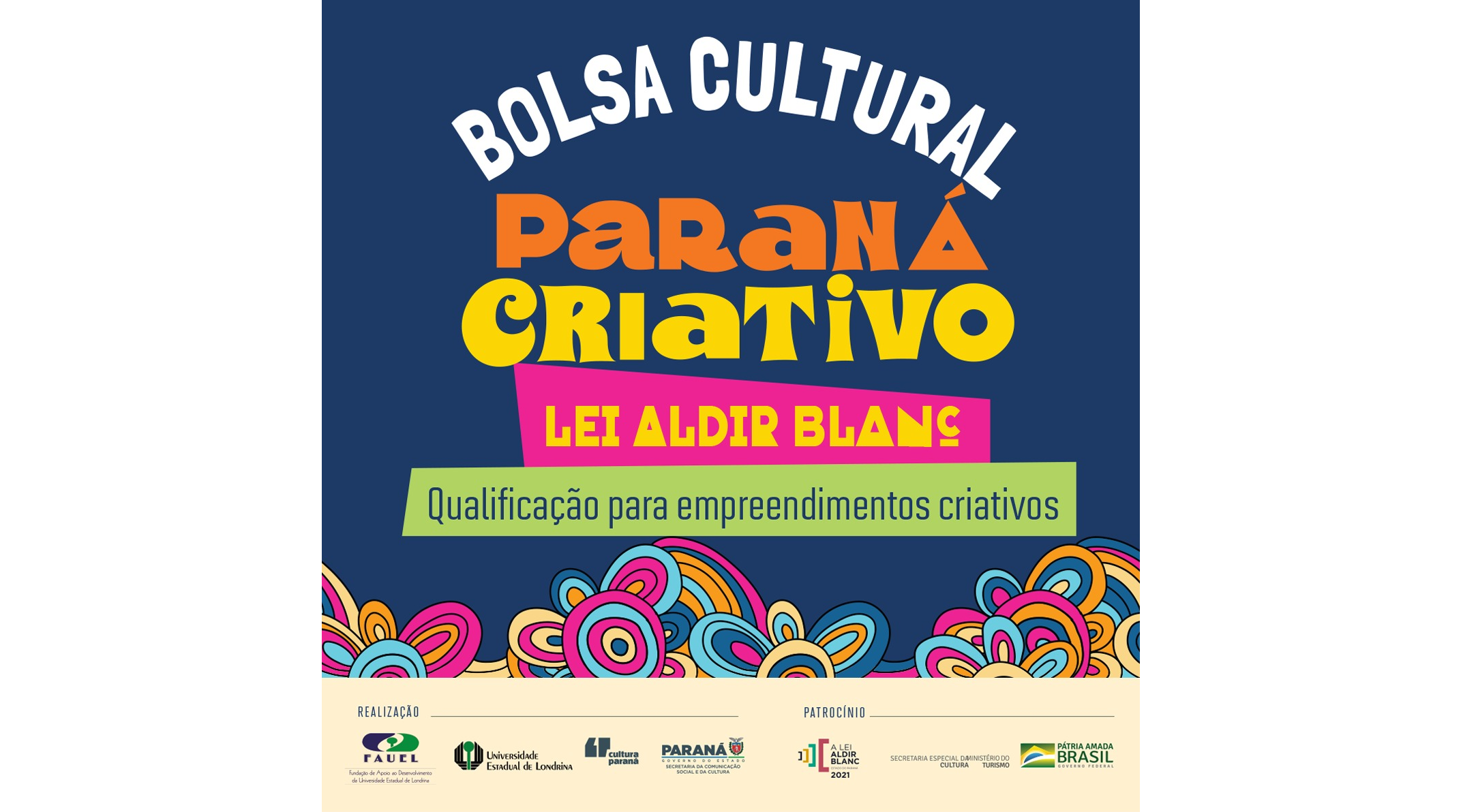 Abertas as inscrições para o Programa Bolsa Cultural Paraná Criativo com recursos da Lei Aldir Blanc